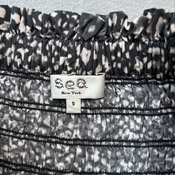 SEA New York Sz Small Women's smocked Calla cheetah print shorts EUC - Picture 6 of 7